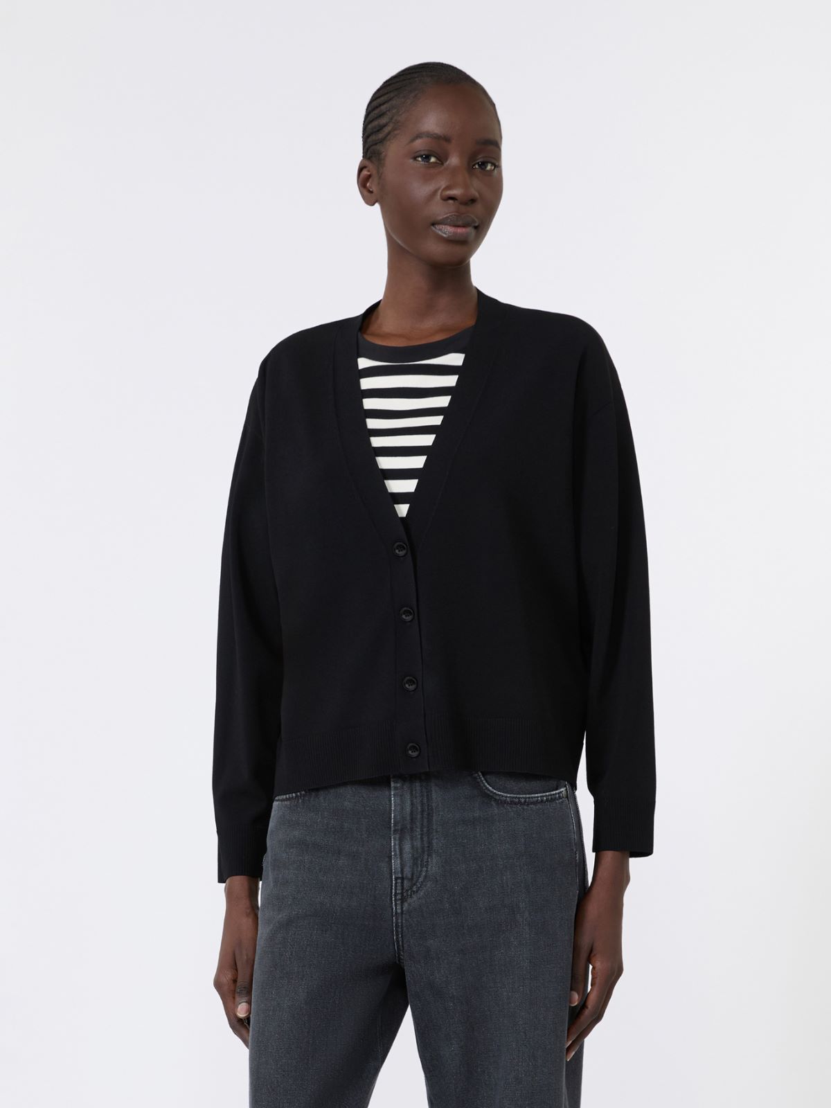 Cardigan a V in filato di viscosa - Weekend Max Mara - 2