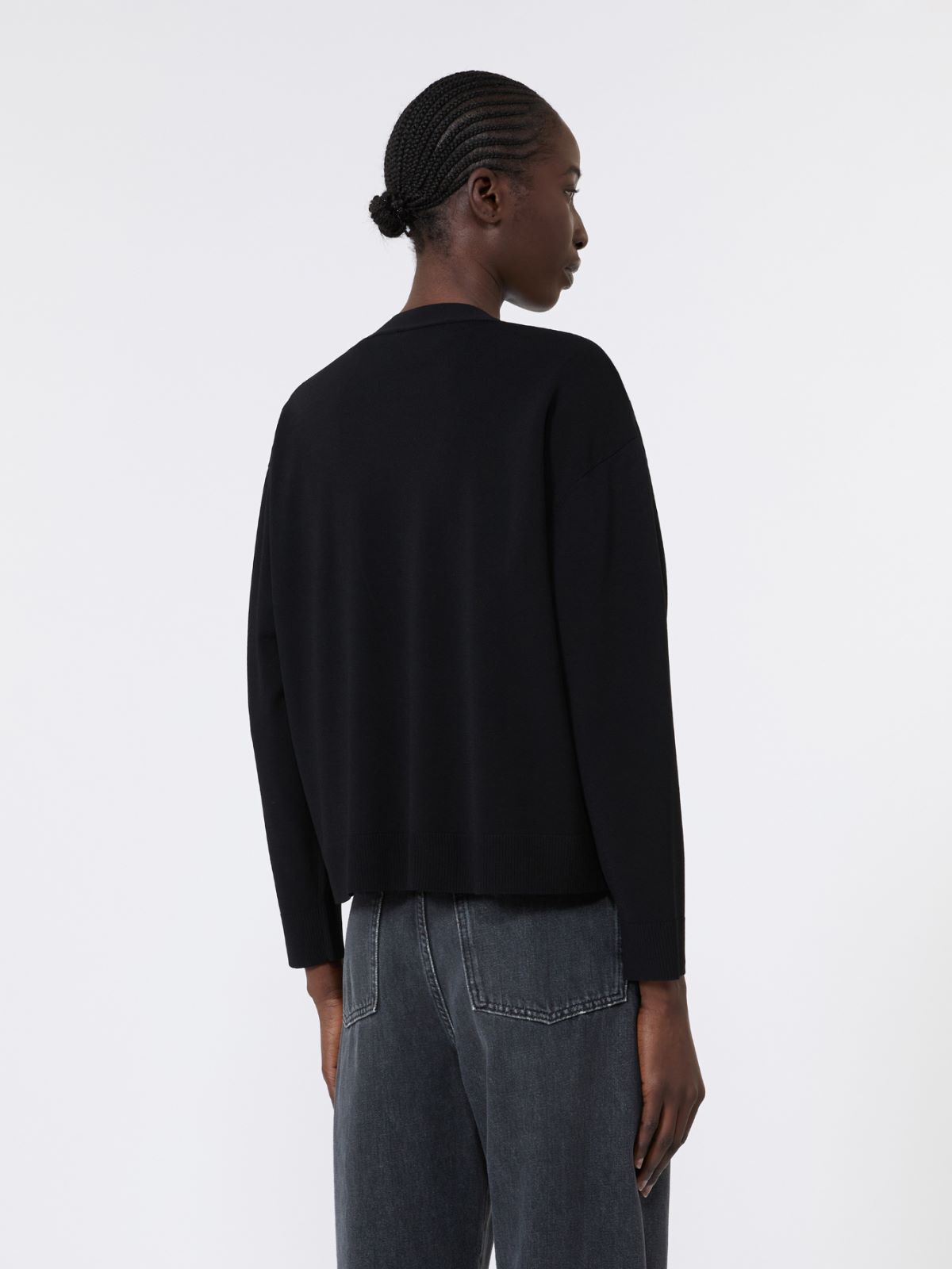 Cardigan a V in filato di viscosa - Weekend Max Mara - 3