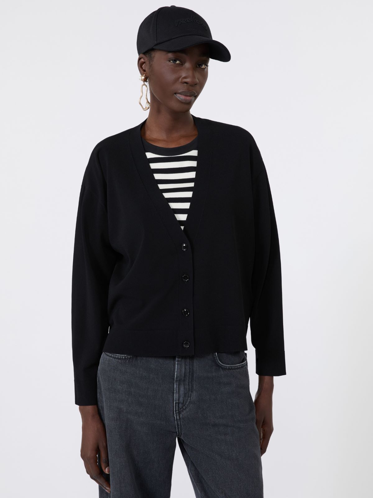 Cardigan a V in filato di viscosa - Weekend Max Mara - 4