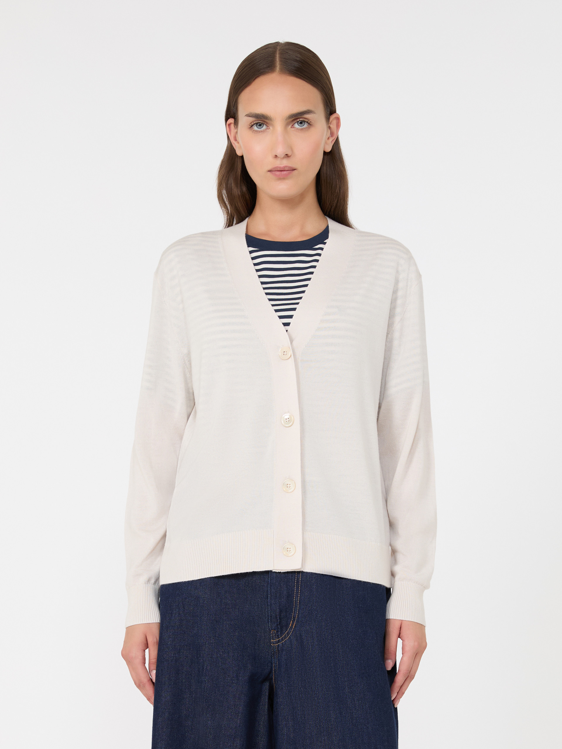 Cardigan a V in lana, seta e cachemire - Weekend Max Mara - 2