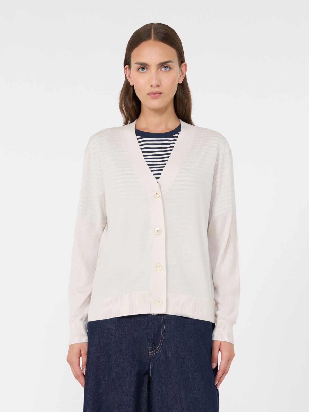 Cardigan a V in lana, seta e cachemire - Weekend Max Mara - 2