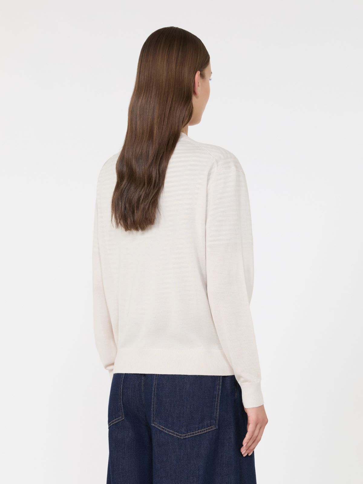 Cardigan a V in lana, seta e cachemire - Weekend Max Mara - 3