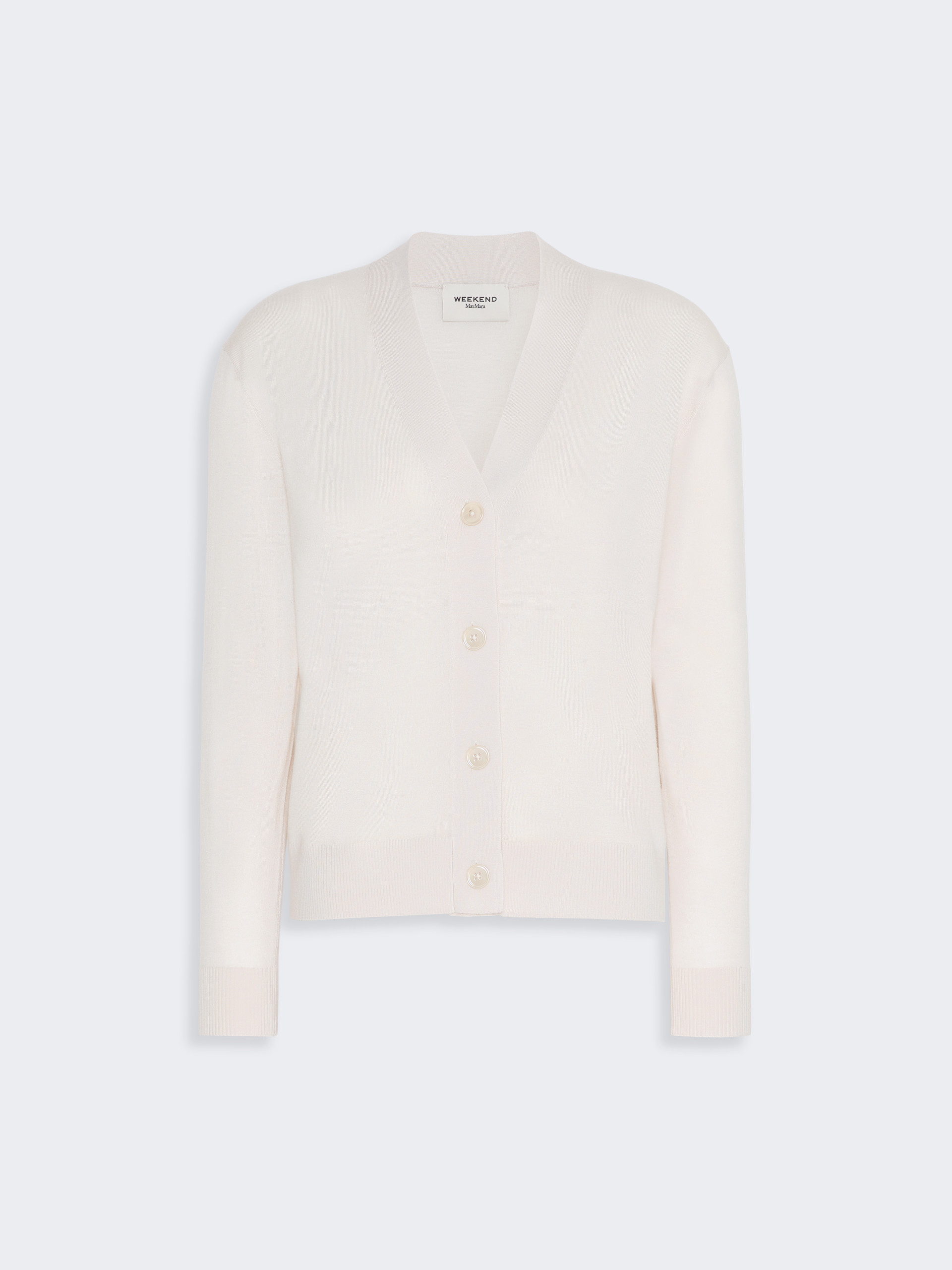 Cardigan a V in lana, seta e cachemire - Weekend Max Mara - 5