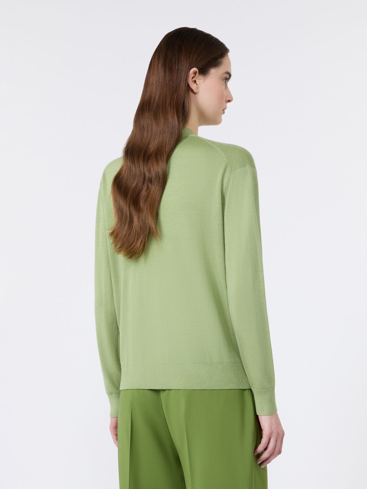 Wool, silk and cashmere V-neck cardigan - Weekend Max Mara - 3