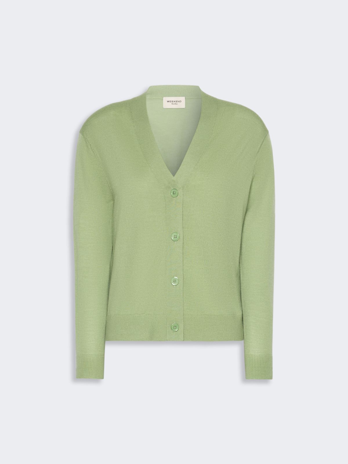 Wool, silk and cashmere V-neck cardigan - Weekend Max Mara - 5