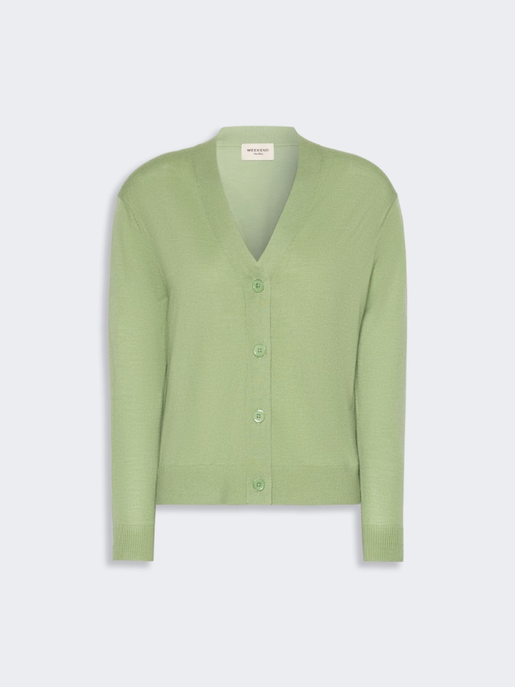 Wool, silk and cashmere V-neck cardigan - Weekend Max Mara - 2
