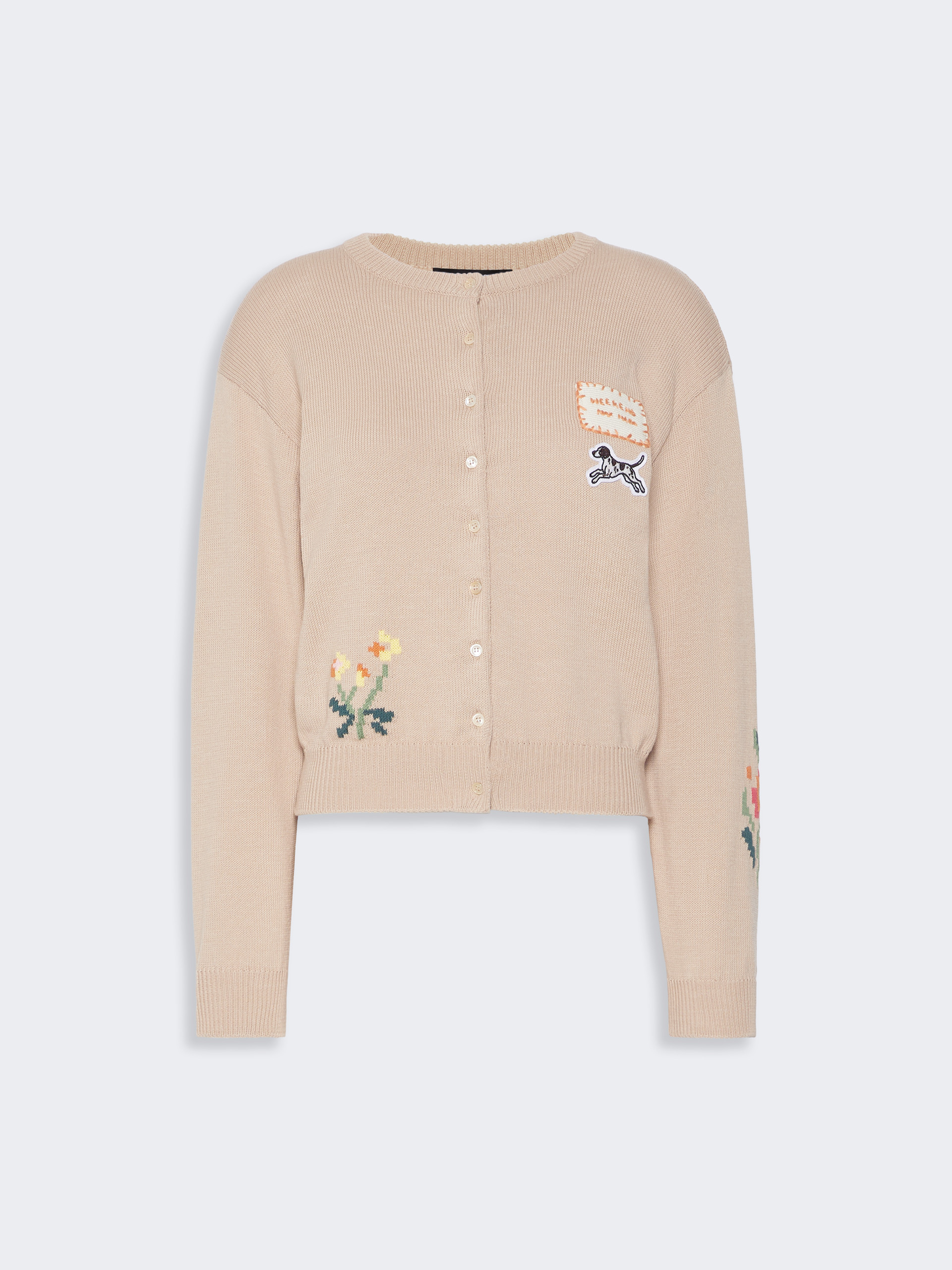 Inlay-detail cotton yarn cardigan - Weekend Max Mara - 6