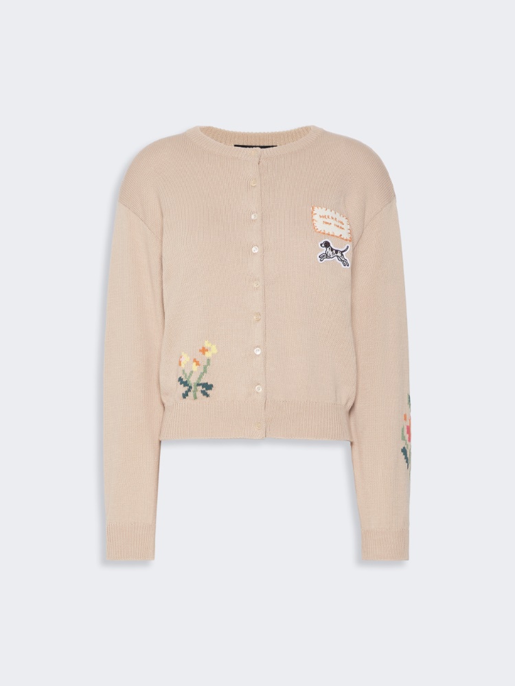 Cardigan in filato di cotone con intarsi - Weekend Max Mara