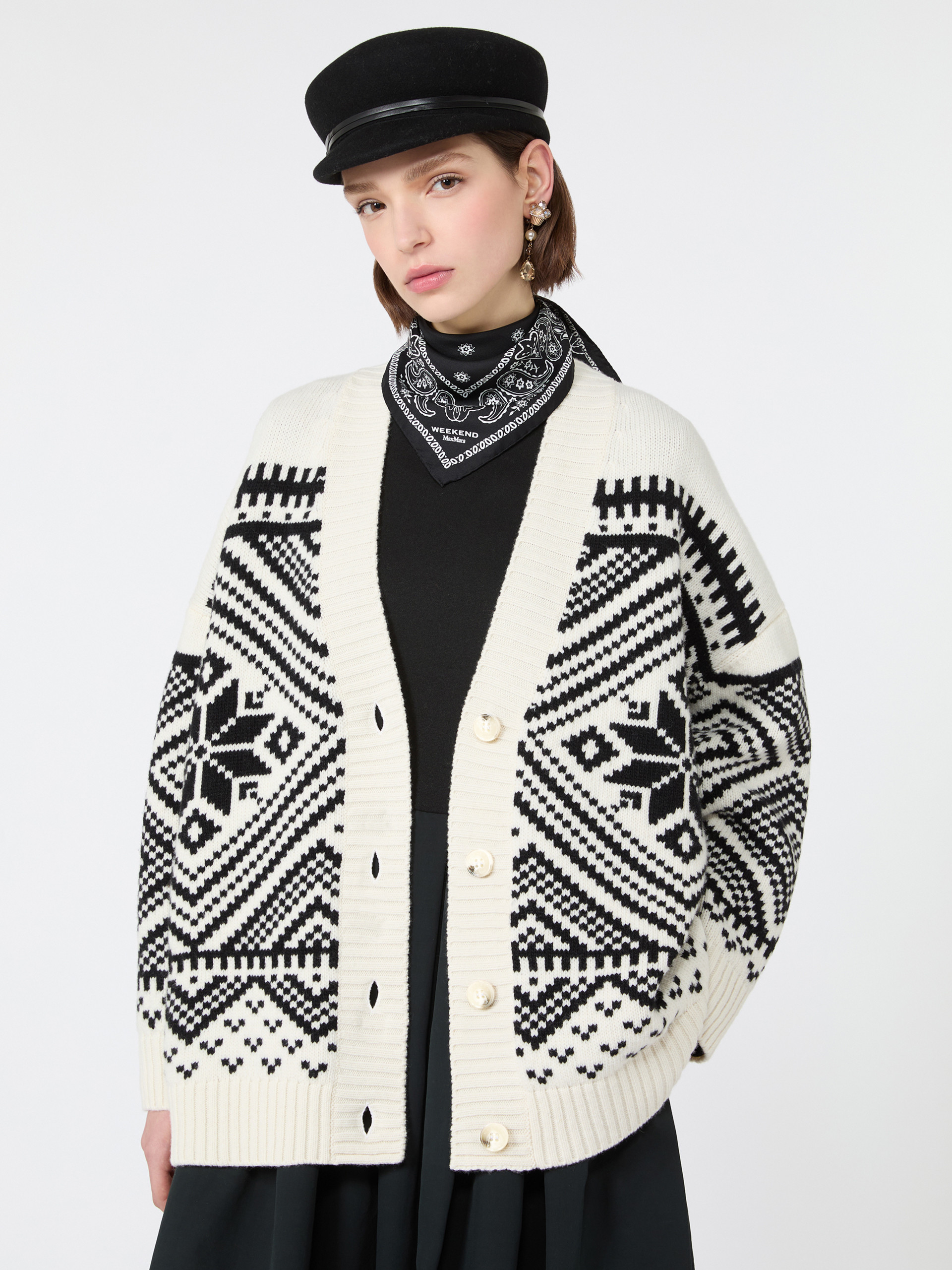 Jacquard wool cardigan - Weekend Max Mara - 4