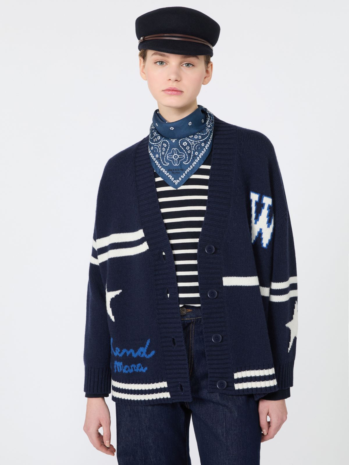 Jacquard wool cardigan - Weekend Max Mara - 4
