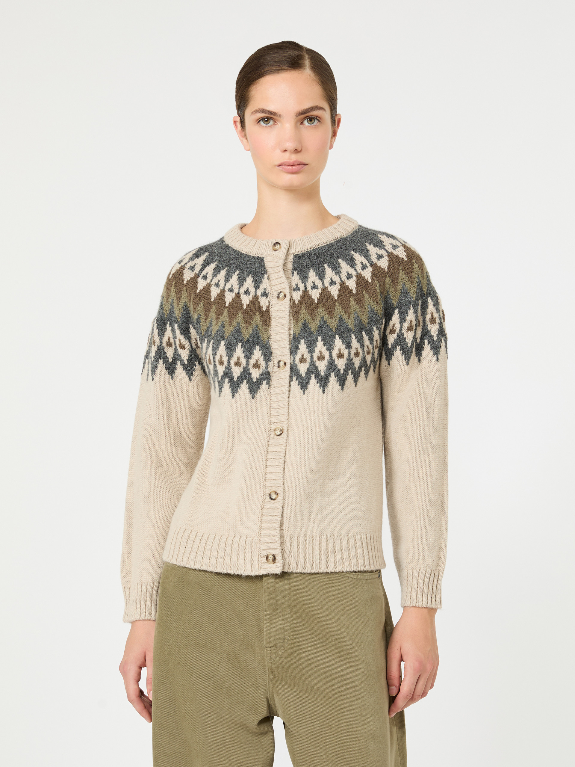 Alpaca and wool blend cardigan - Weekend Max Mara - 2
