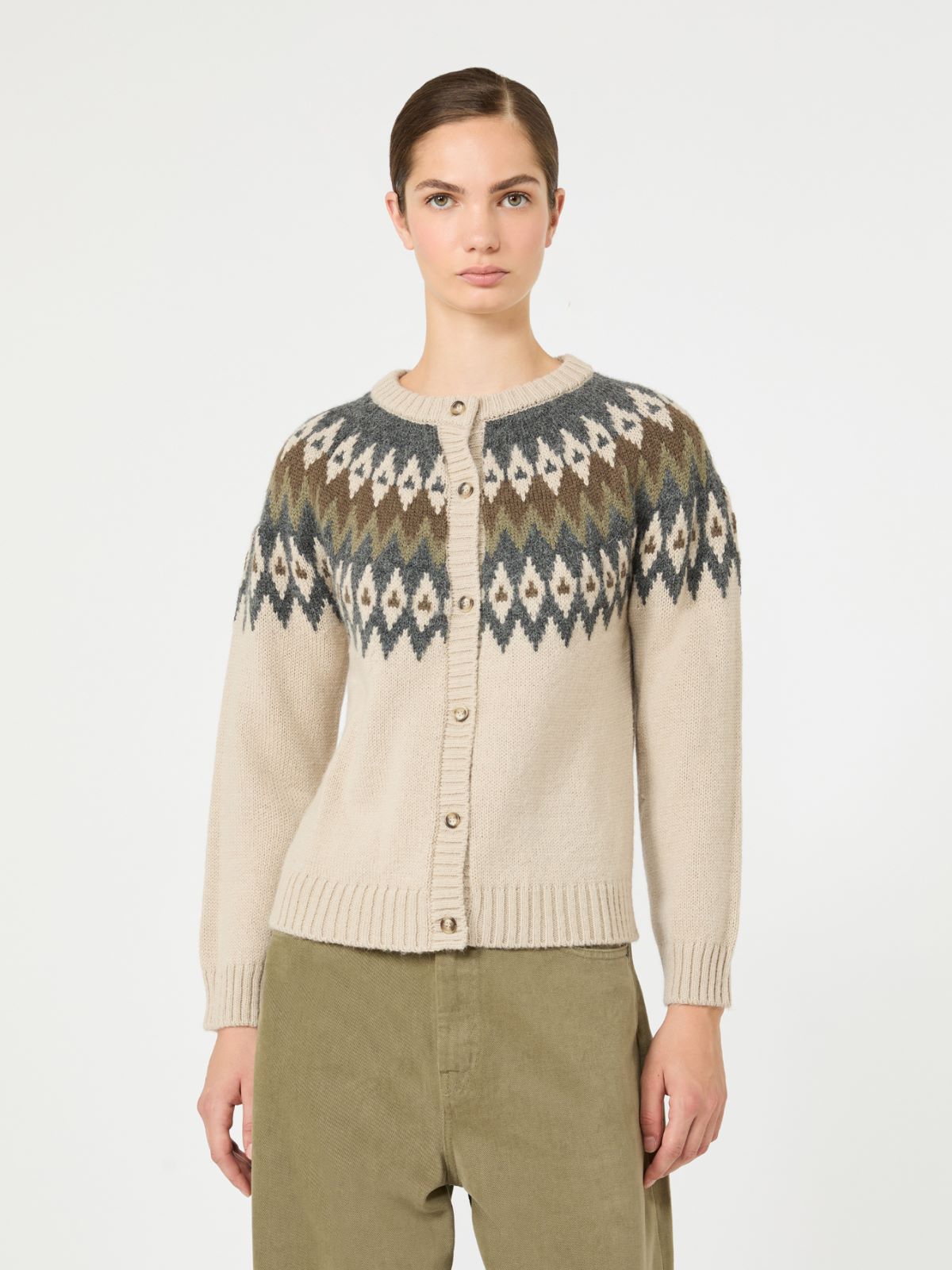 Alpaca and wool blend cardigan - Weekend Max Mara - 2