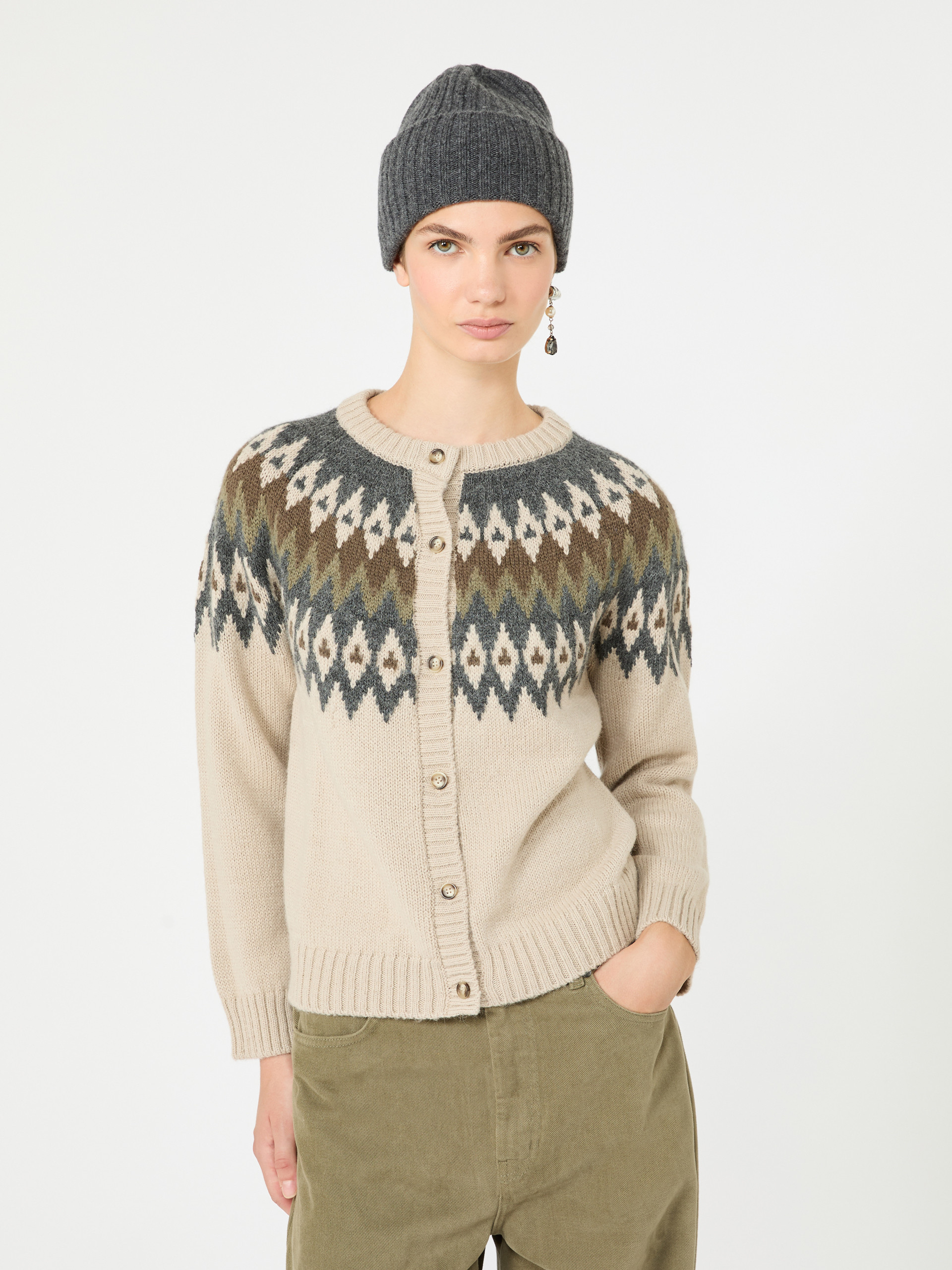Alpaca and wool blend cardigan - Weekend Max Mara - 4