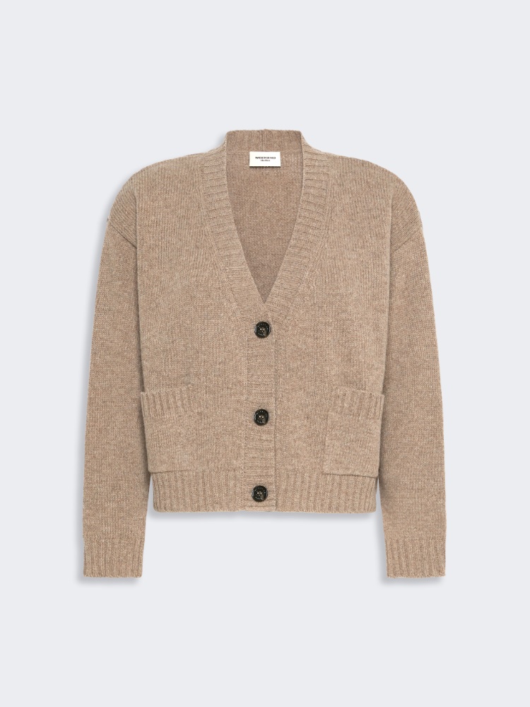 V-neck wool yarn cardigan - Weekend Max Mara