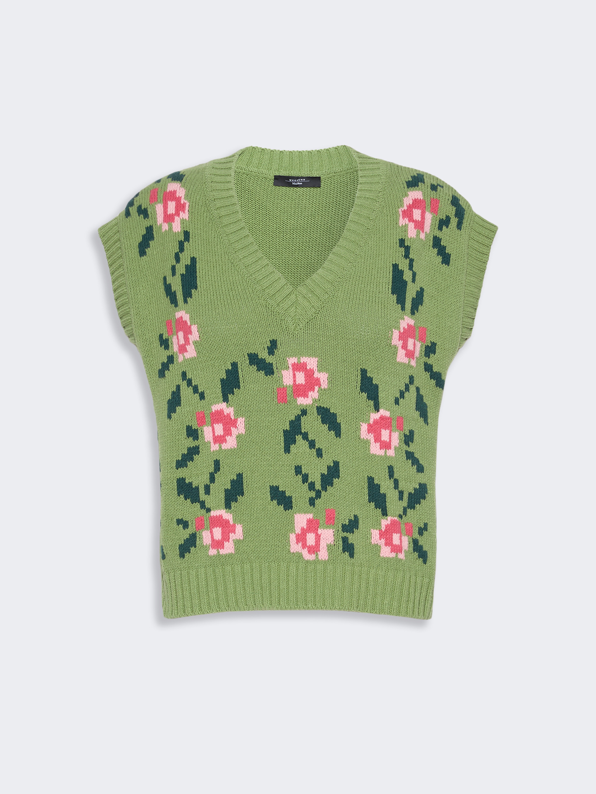 Inlaid cotton-blend gilet - GREEN - Weekend Max Mara - 6