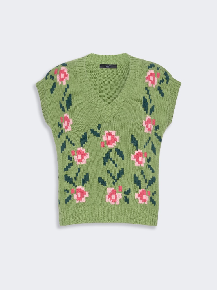 Inlaid cotton-blend gilet - GREEN - Weekend Max Mara - 7
