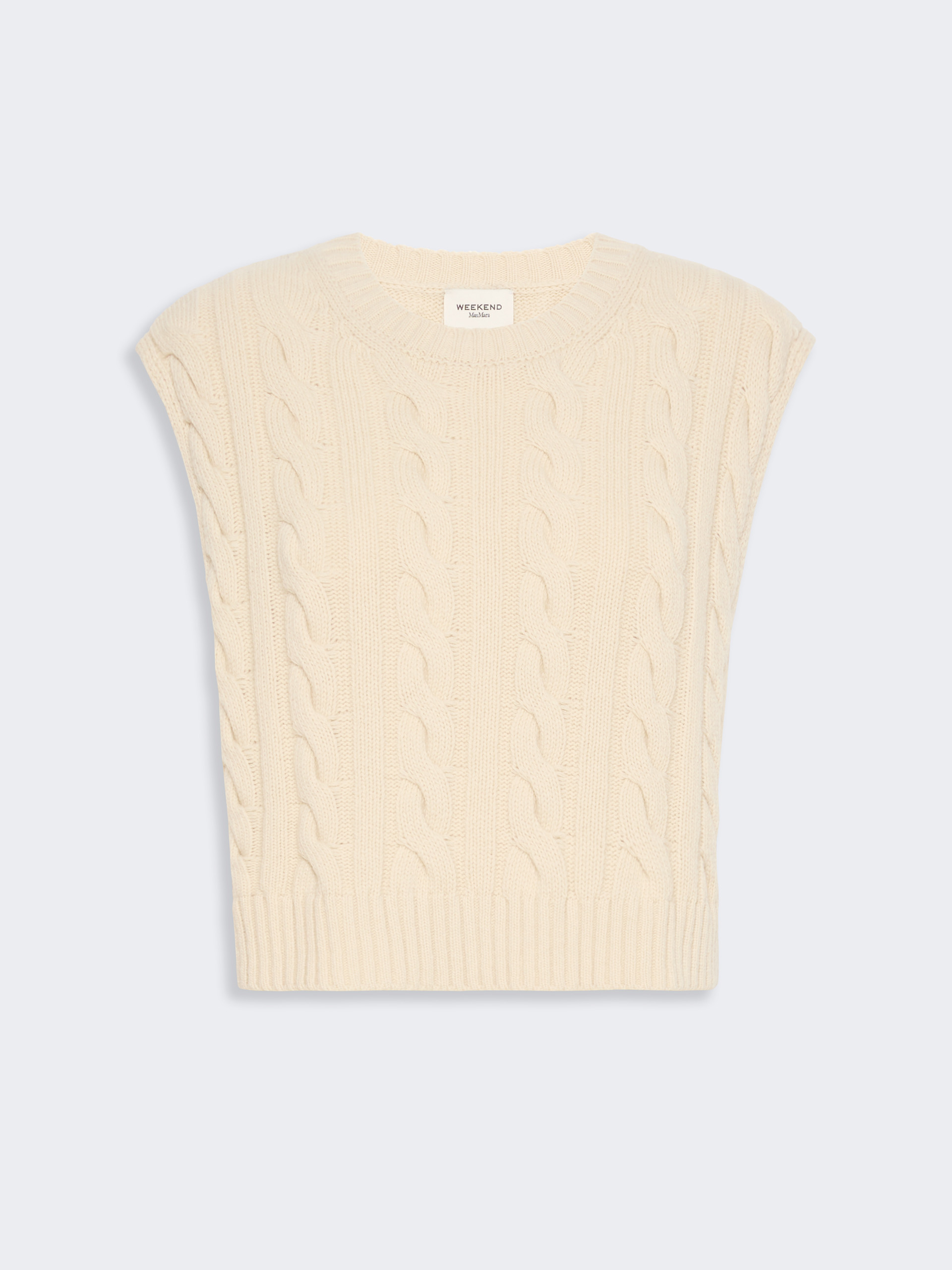 Cable knit wool yarn gilet - Weekend Max Mara - 5