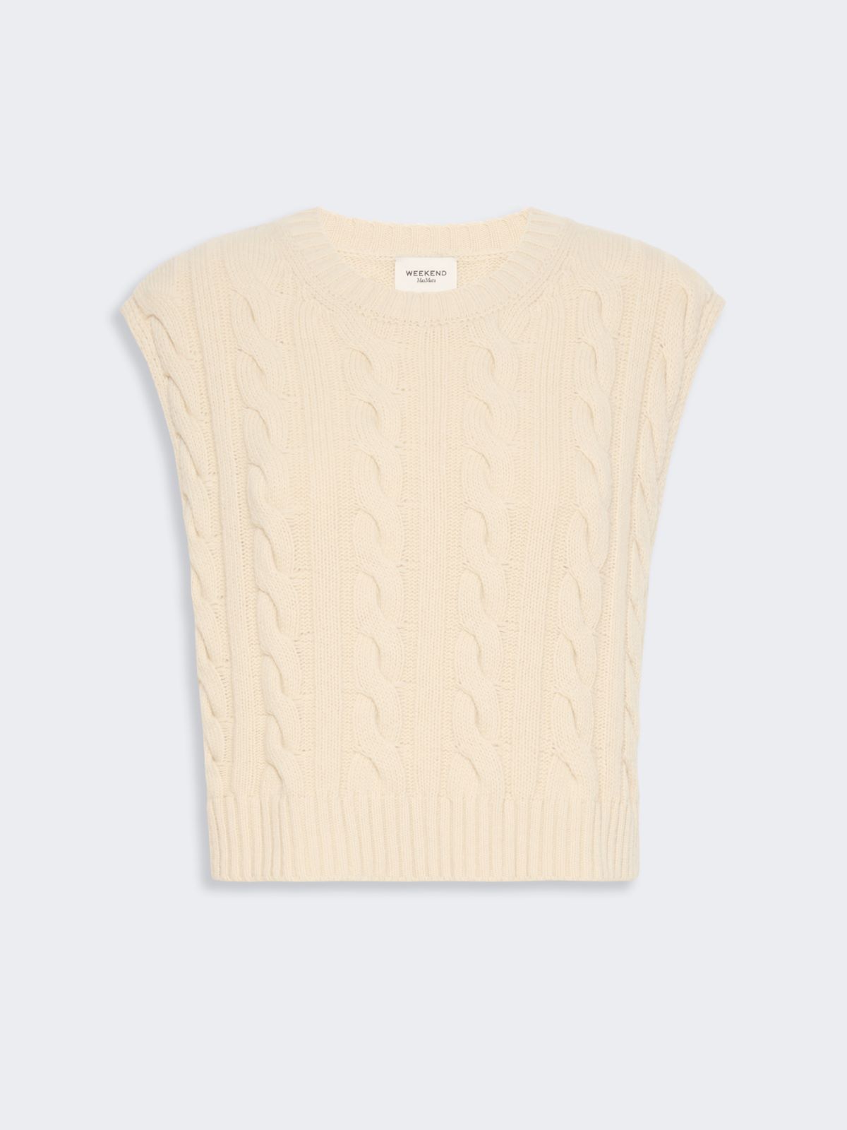 Cable knit wool yarn gilet - Weekend Max Mara - 5