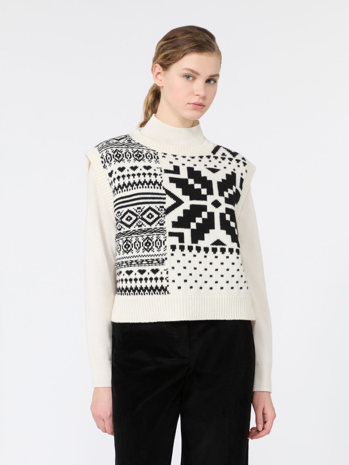 Jacquard wool yarn gilet - Weekend Max Mara - 2