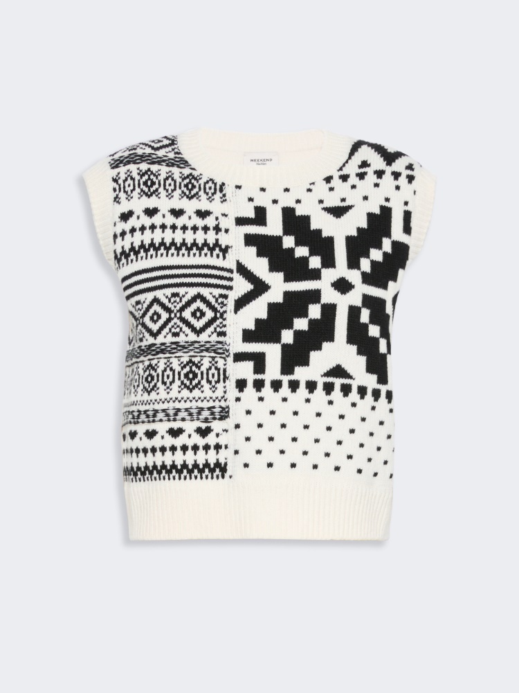 Jacquard wool yarn gilet - Weekend Max Mara - 2