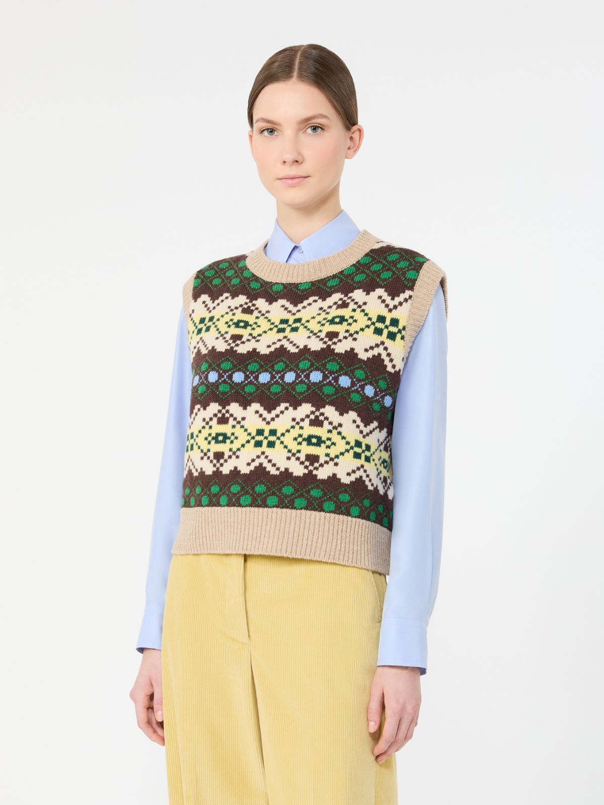 Jacquard wool yarn gilet - Weekend Max Mara - 2