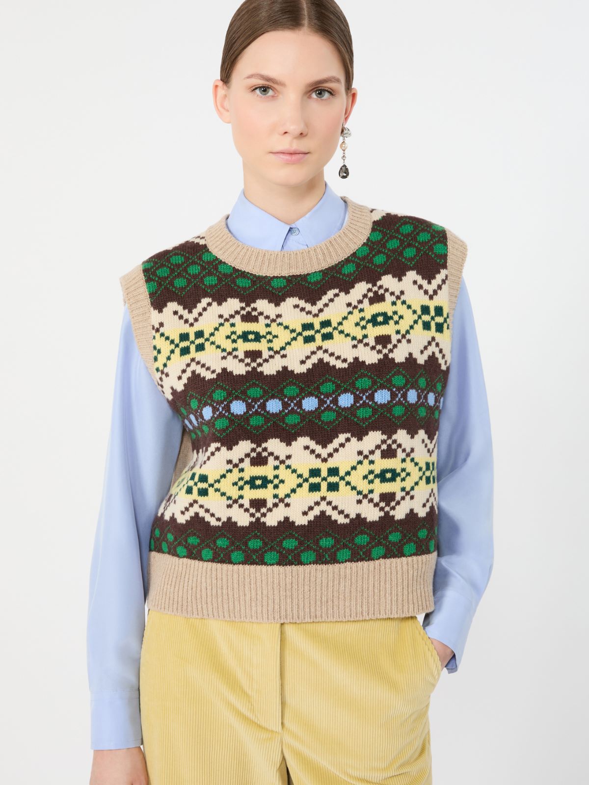 Jacquard wool yarn gilet - Weekend Max Mara - 4