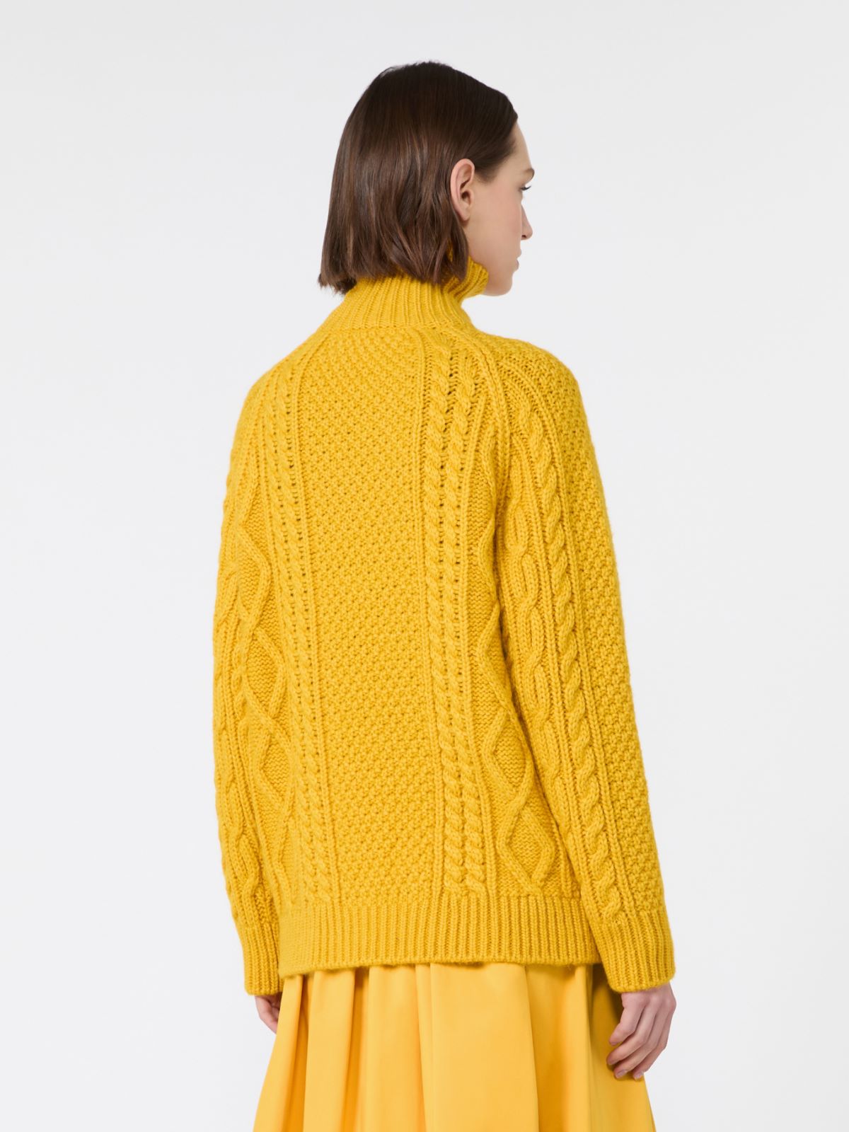 Wool yarn turtleneck Aran jumper - Weekend Max Mara - 3