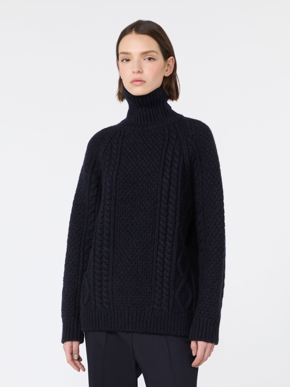 Wool yarn turtleneck Aran jumper - Weekend Max Mara - 2