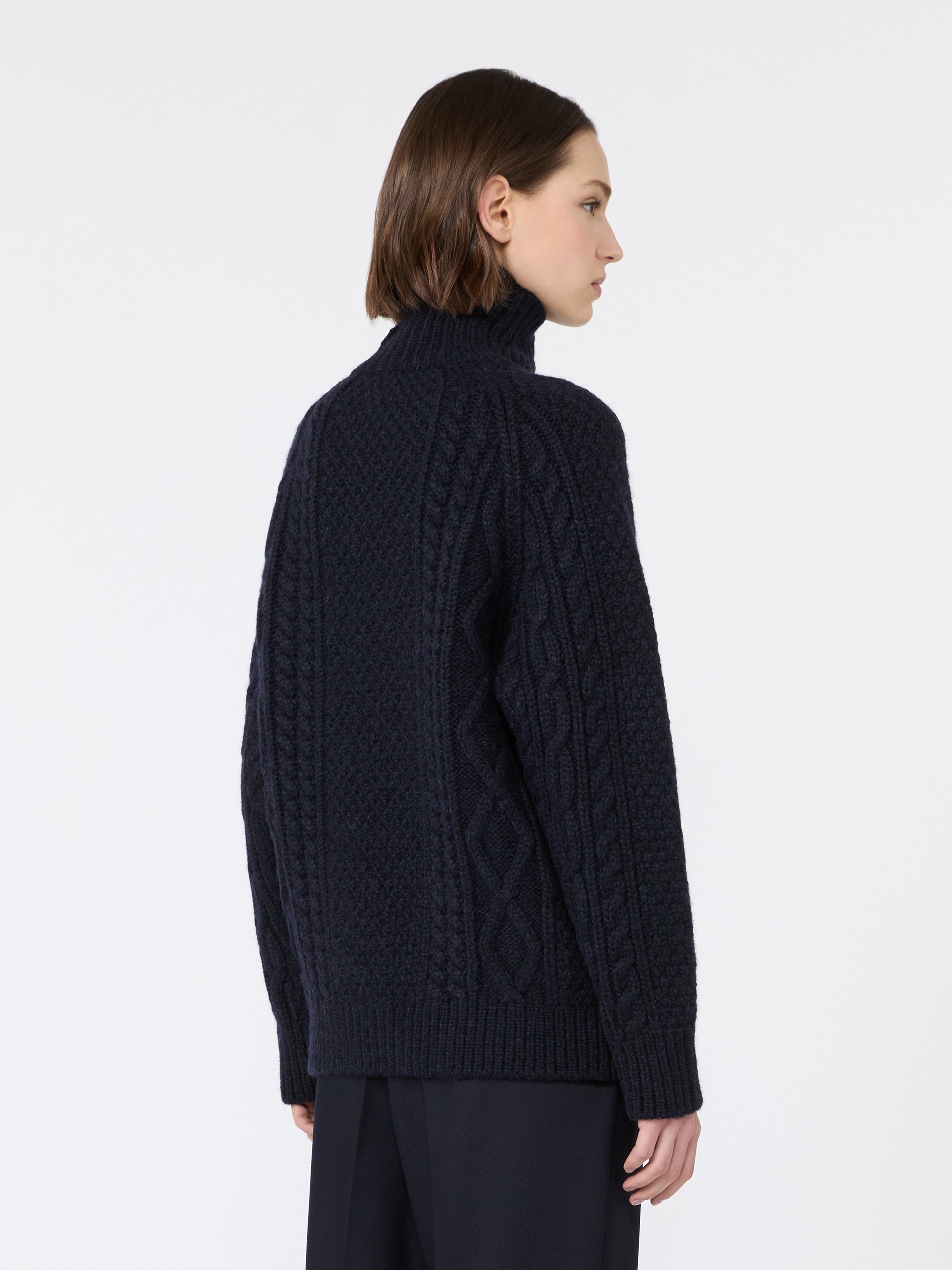 Wool yarn turtleneck Aran jumper - Weekend Max Mara - 3