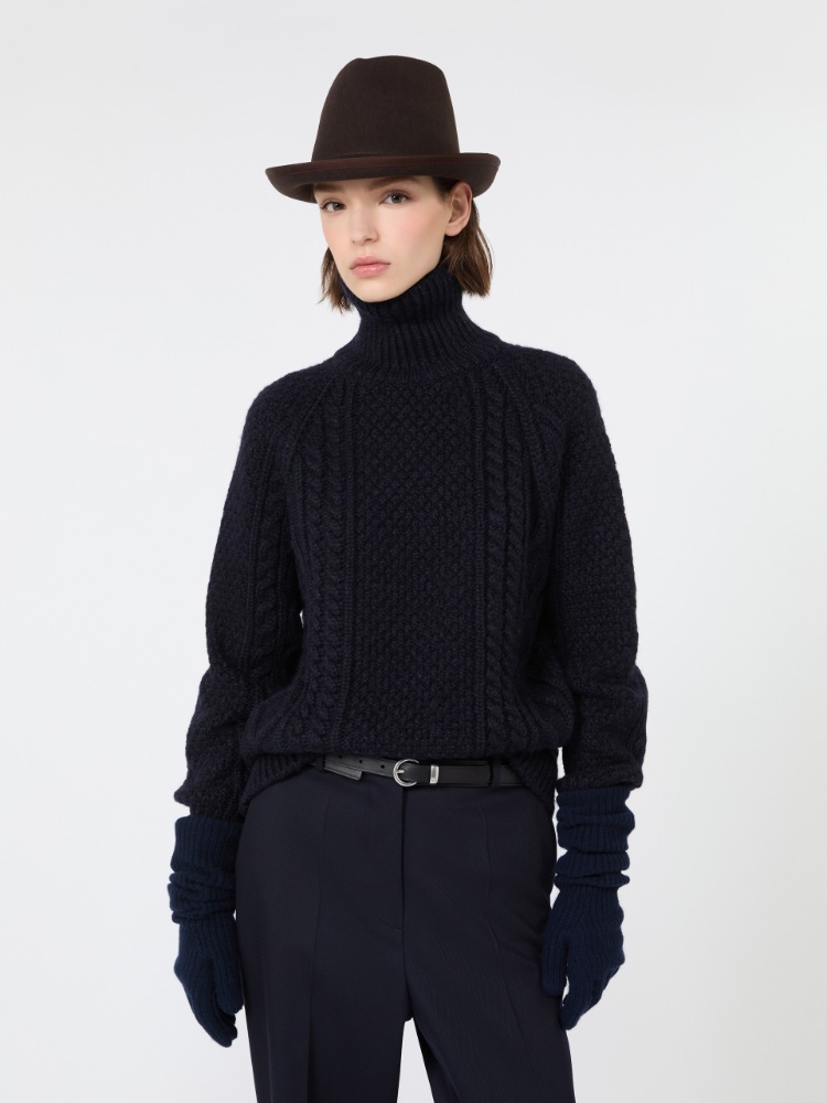 Wool yarn turtleneck Aran jumper - Weekend Max Mara