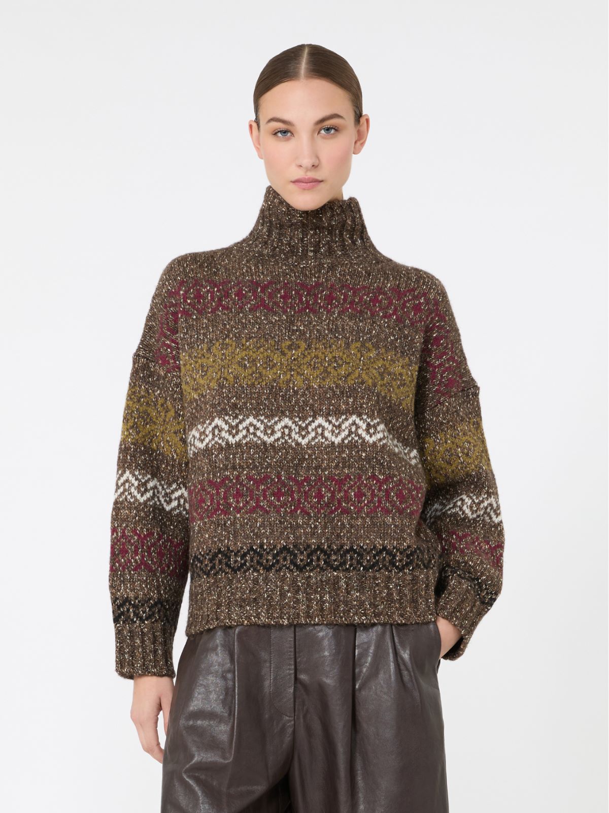 Wool-Cotton Turtleneck Sweater - Weekend Max Mara - 2