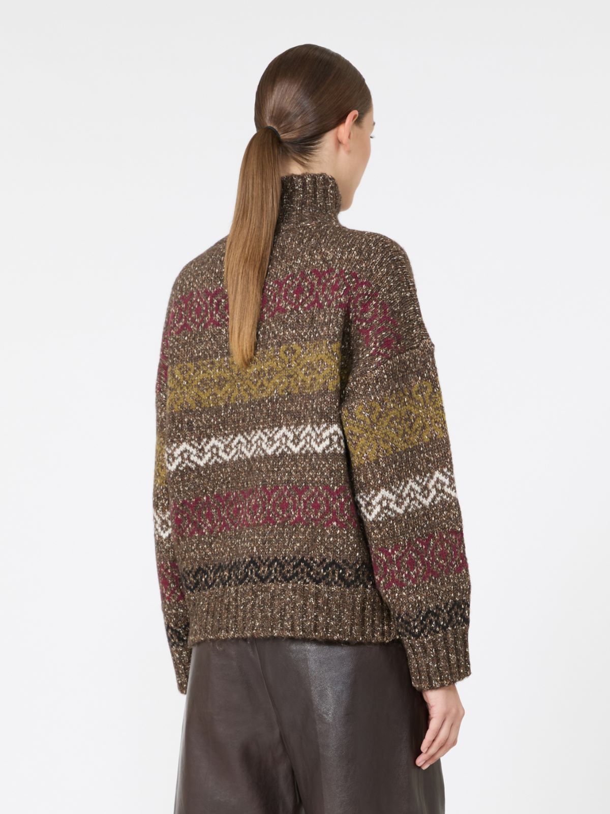 Wool-Cotton Turtleneck Sweater - Weekend Max Mara - 3