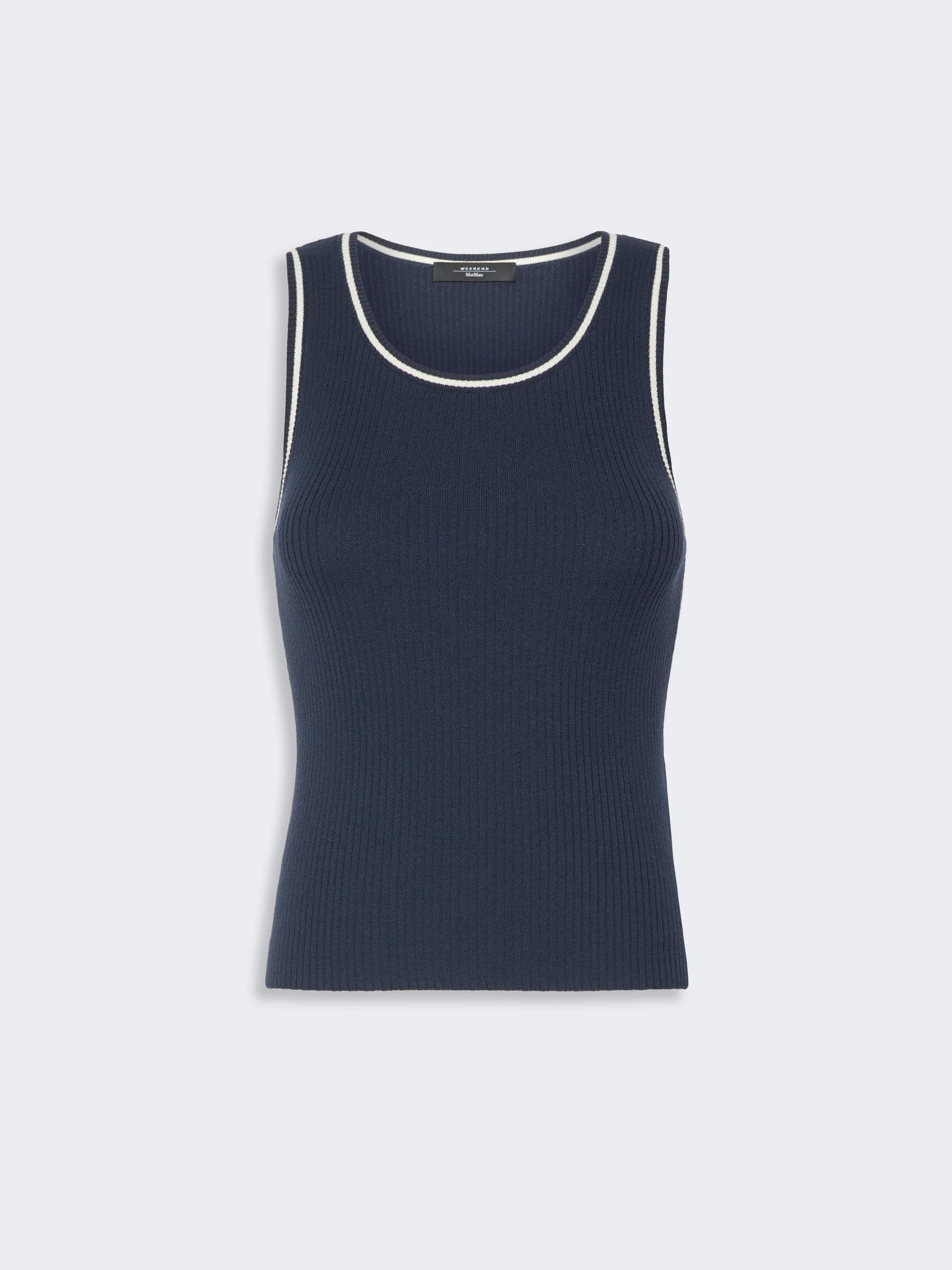Sleeveless stretch viscose sweater - NAVY - Weekend Max Mara - 5