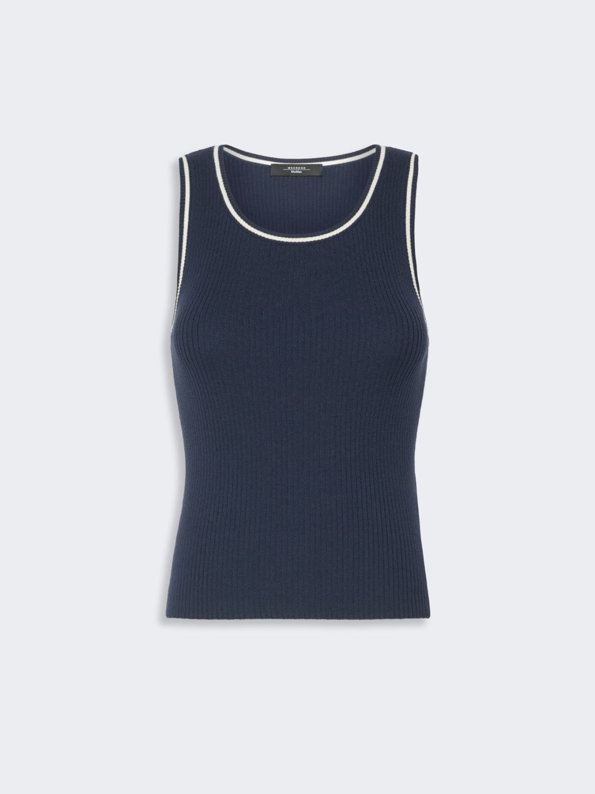 Sleeveless stretch viscose sweater - NAVY - Weekend Max Mara - 5