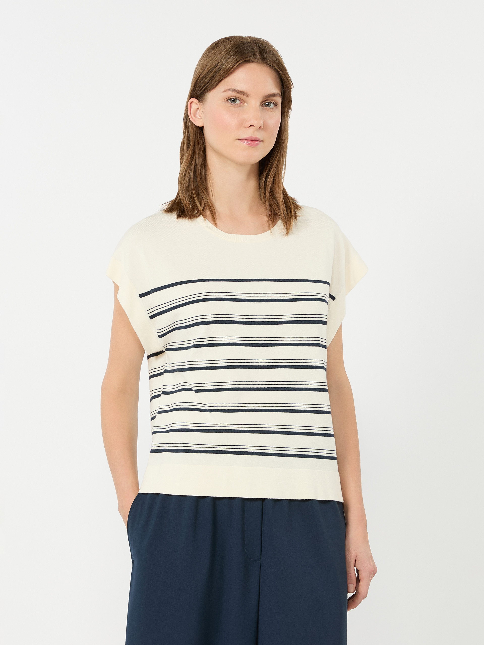 Short-sleeved viscose sweater - ECRU - Weekend Max Mara - 2