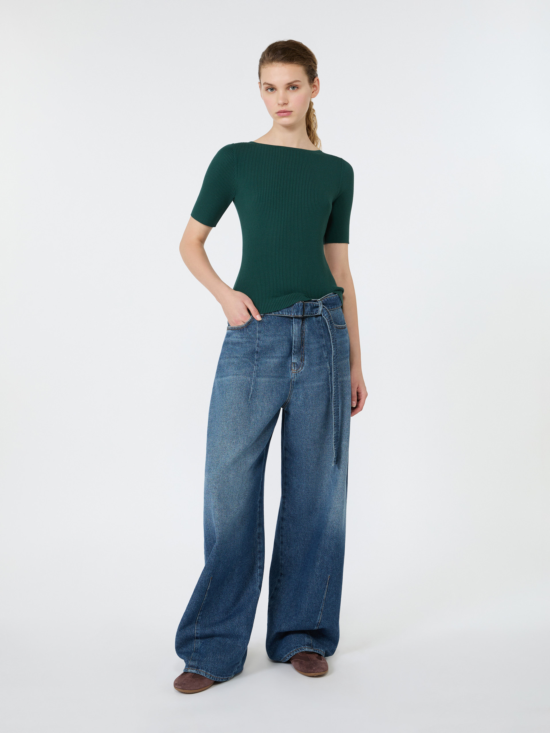 Slim-fit stretch viscose sweater - Weekend Max Mara