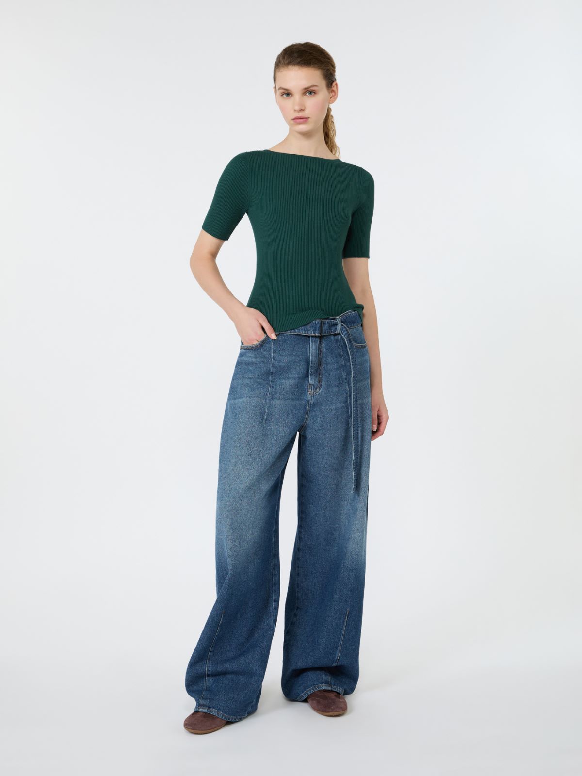 Slim-fit stretch viscose sweater - Weekend Max Mara