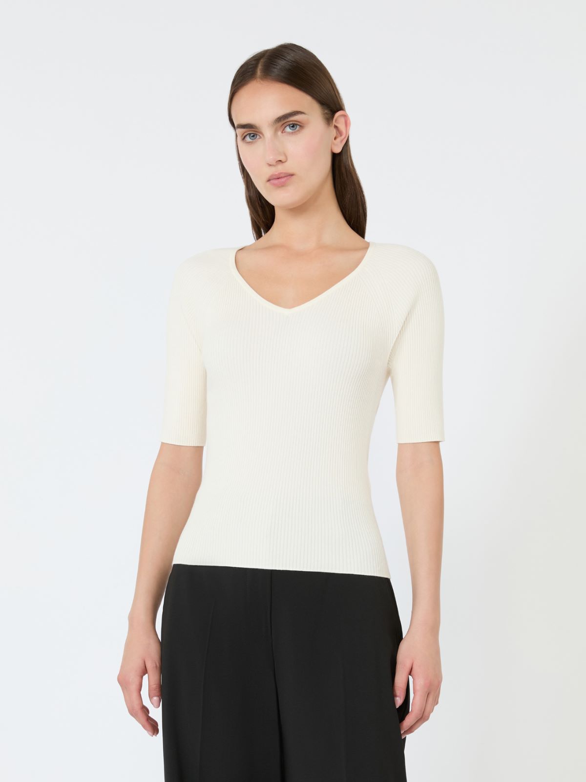 Rib-knit stretch viscose sweater - Weekend Max Mara - 2