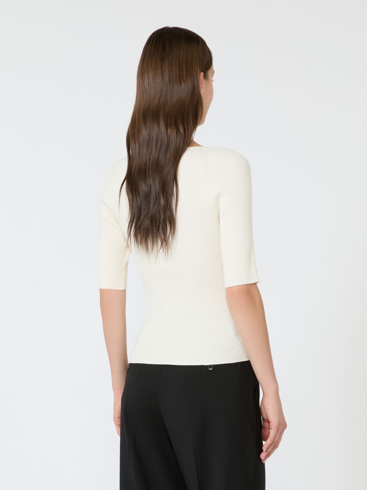 Rib-knit stretch viscose sweater - Weekend Max Mara - 3