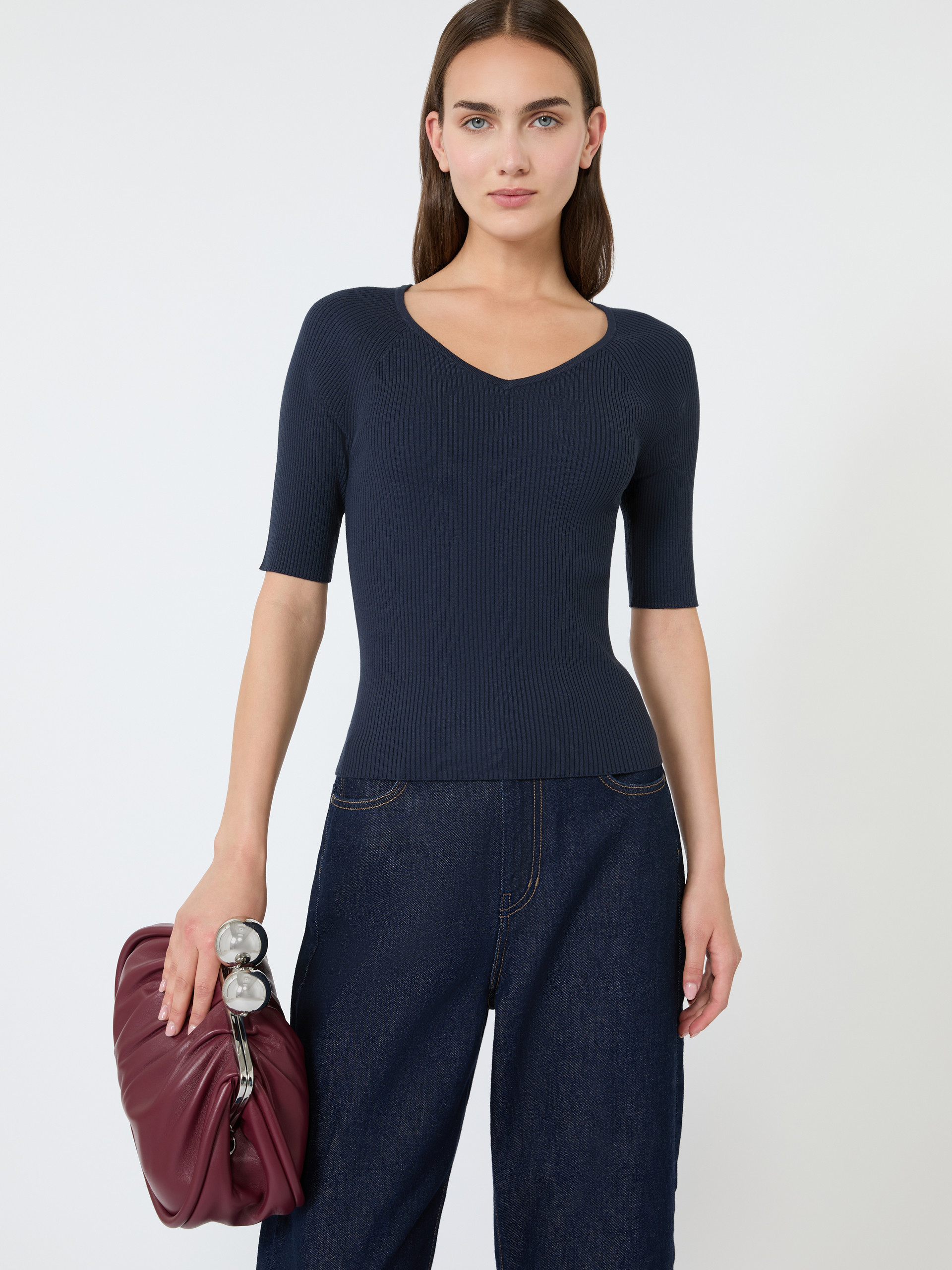 Rib-knit stretch viscose sweater - Weekend Max Mara - 4