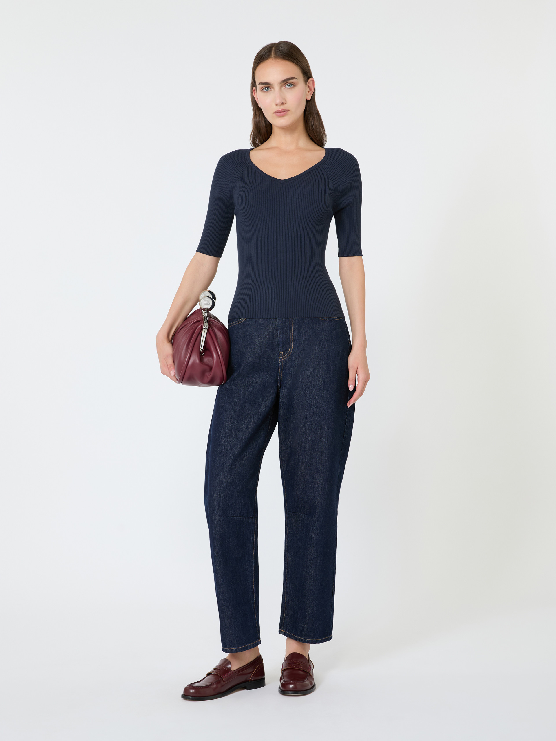 Rib-knit stretch viscose sweater - Weekend Max Mara