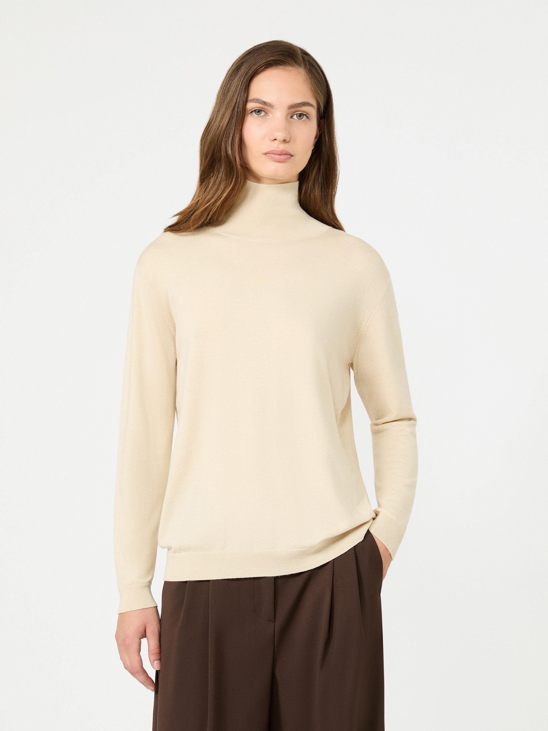Wool and silk knit turtleneck - Weekend Max Mara - 2
