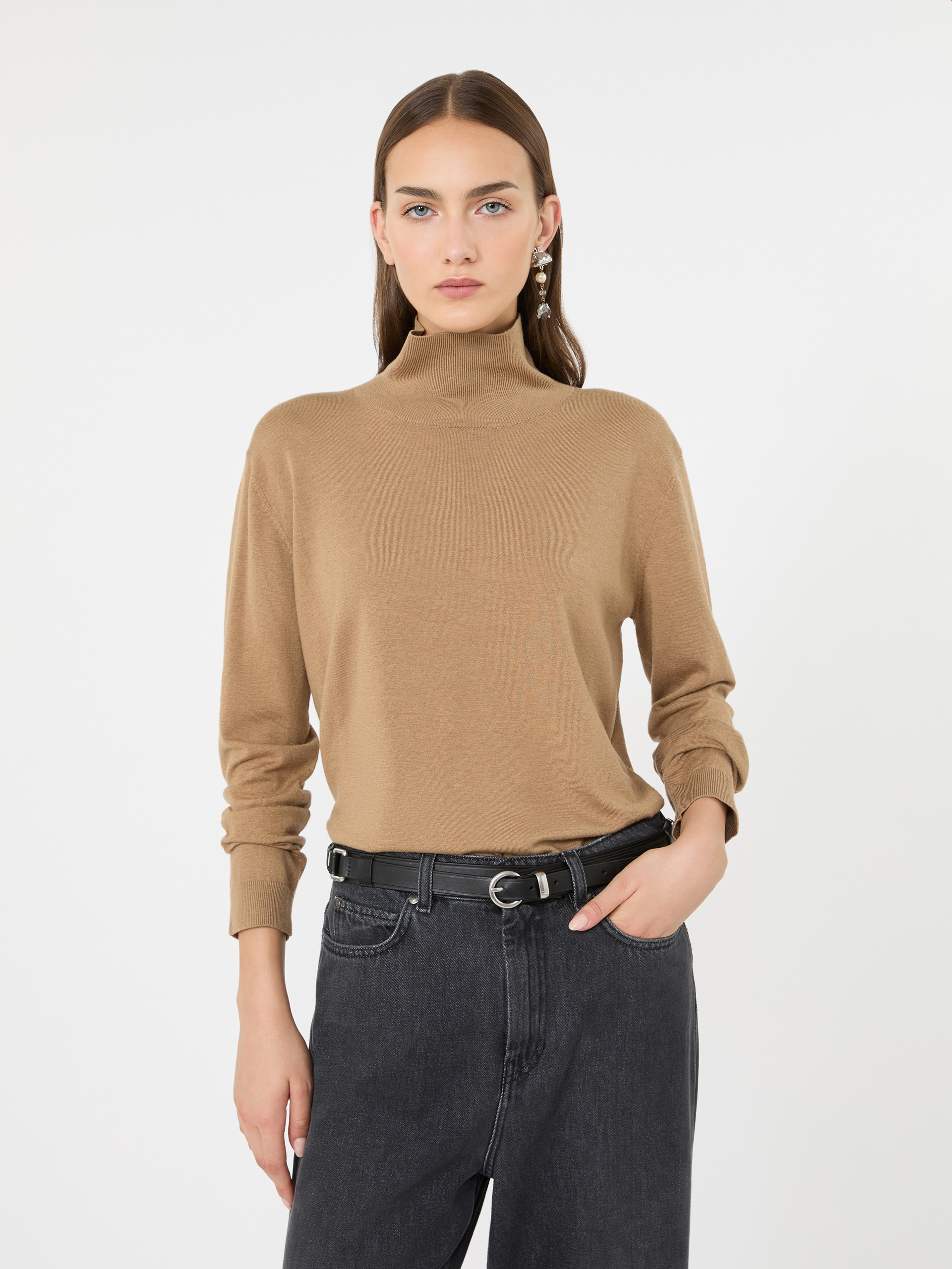 Wool and silk knit turtleneck - Weekend Max Mara - 4