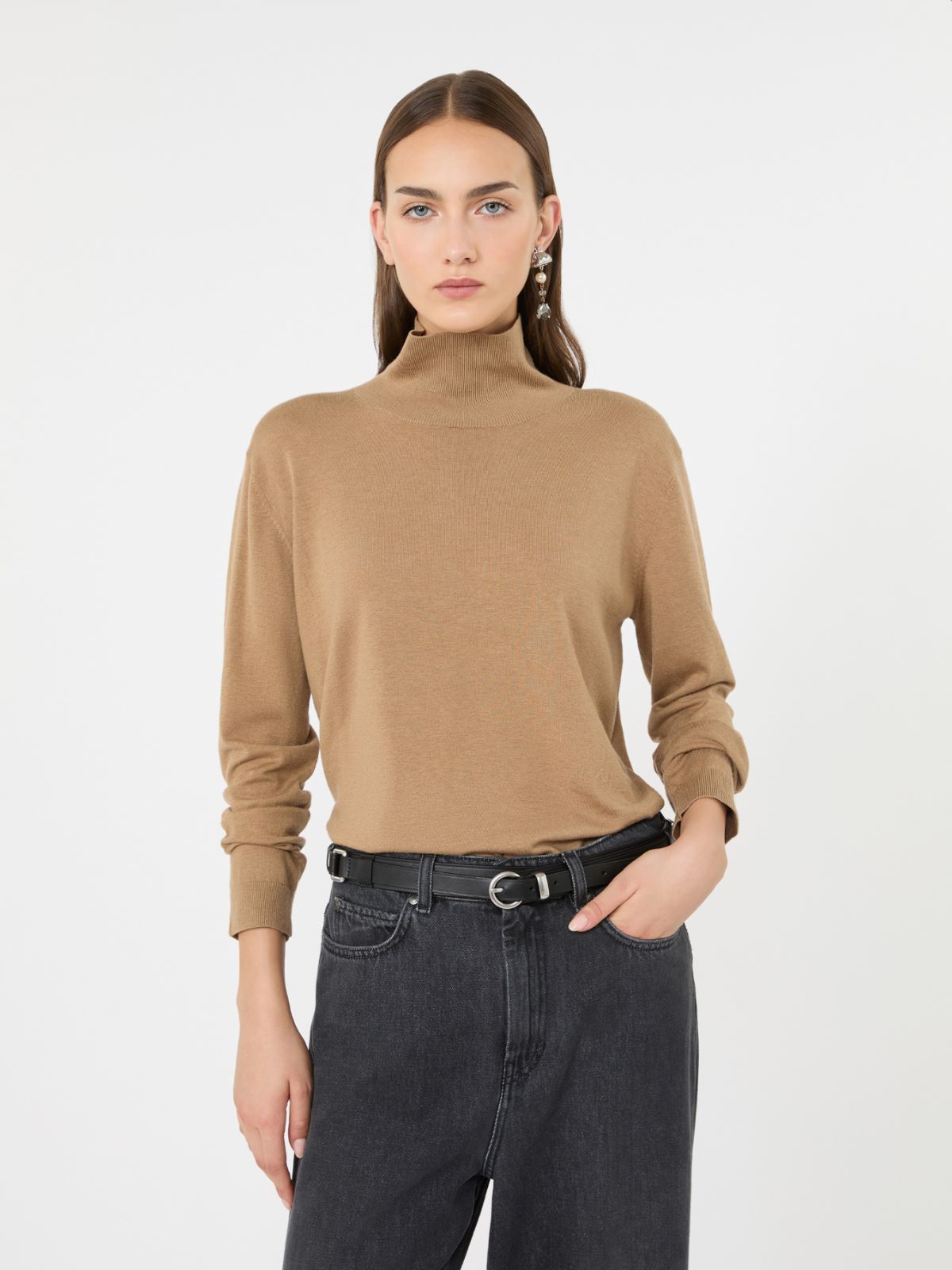 Wool and silk knit turtleneck - Weekend Max Mara - 4