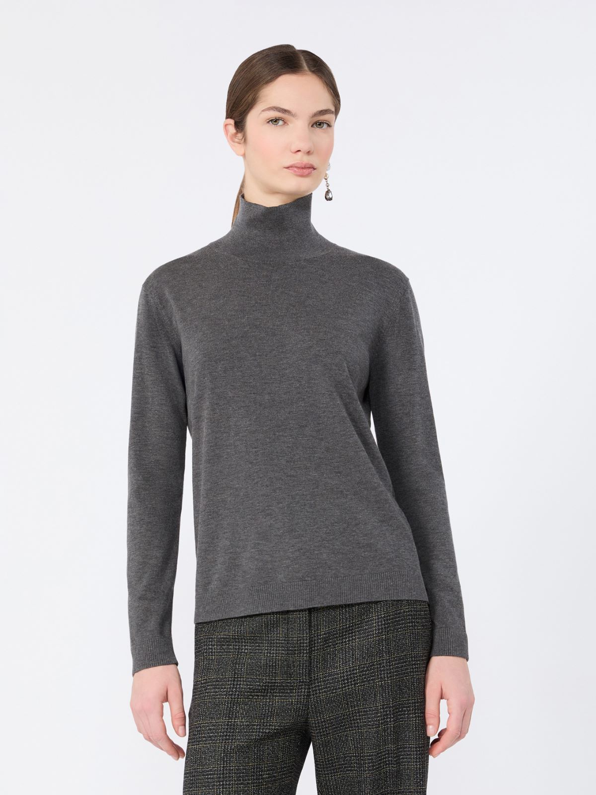 Wool and silk knit turtleneck - Weekend Max Mara - 2