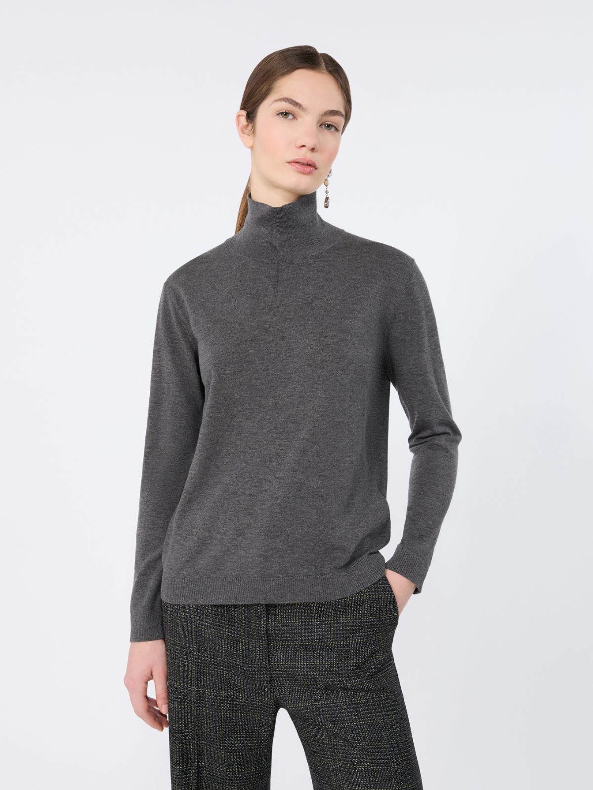 Wool and silk knit turtleneck - Weekend Max Mara - 4