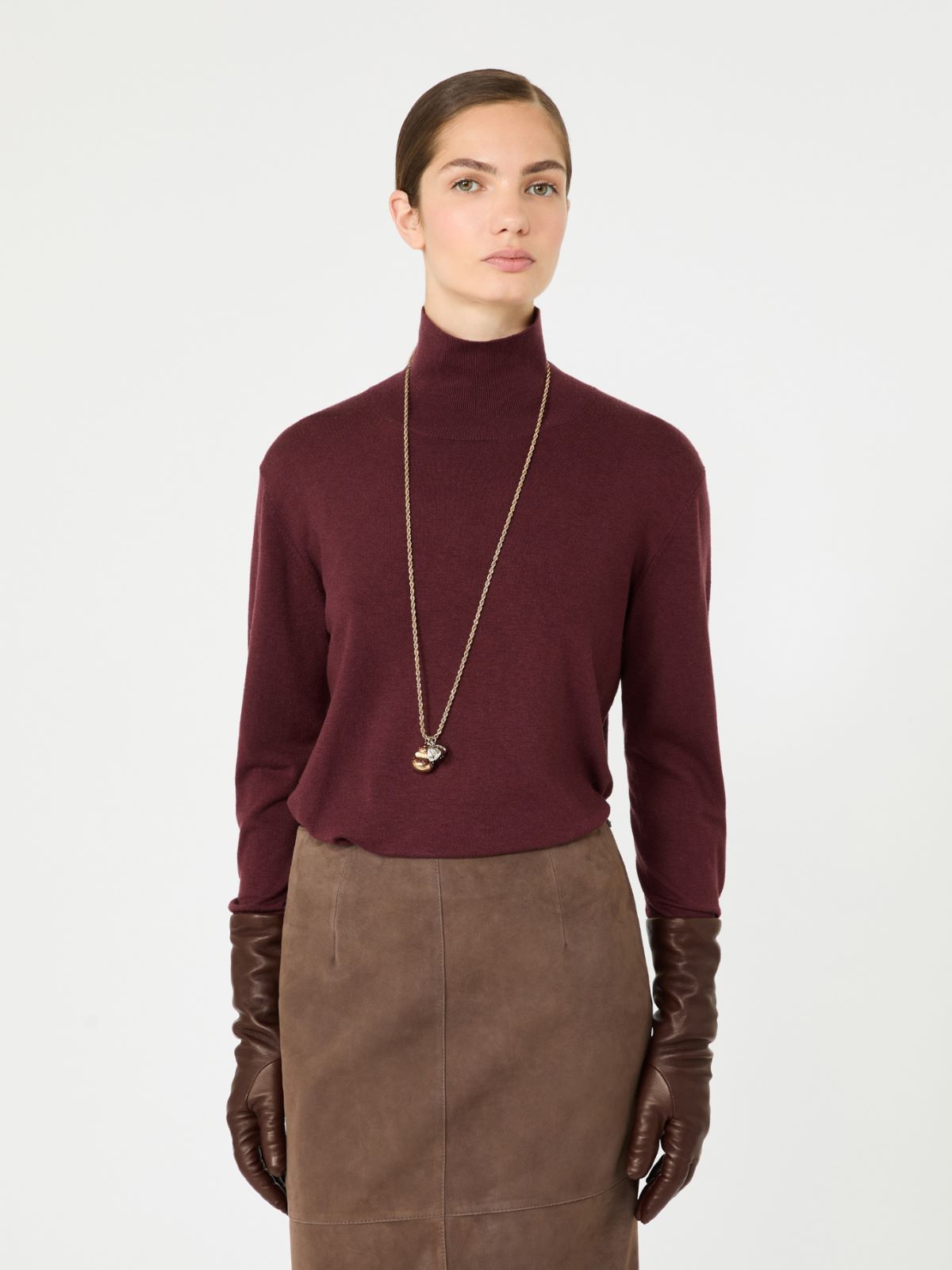 Wool and silk knit turtleneck - Weekend Max Mara - 4