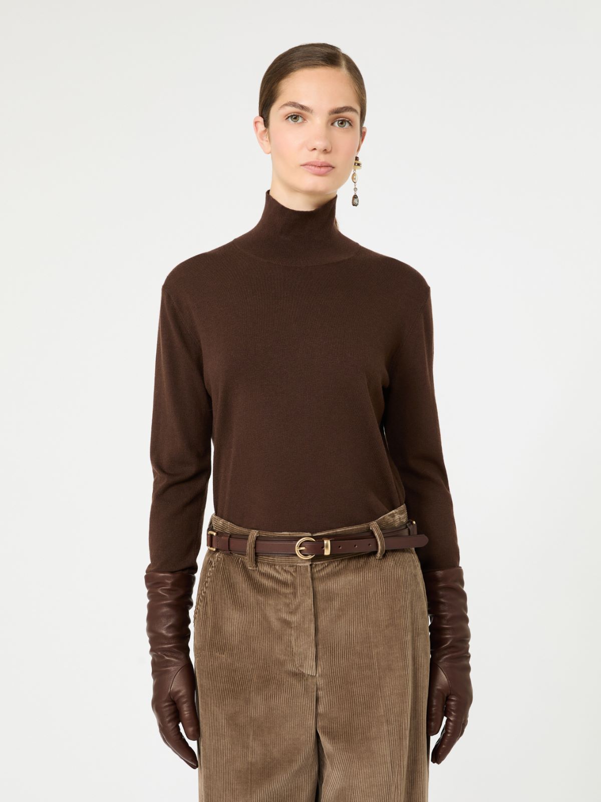 Wool and silk knit turtleneck - Weekend Max Mara - 4