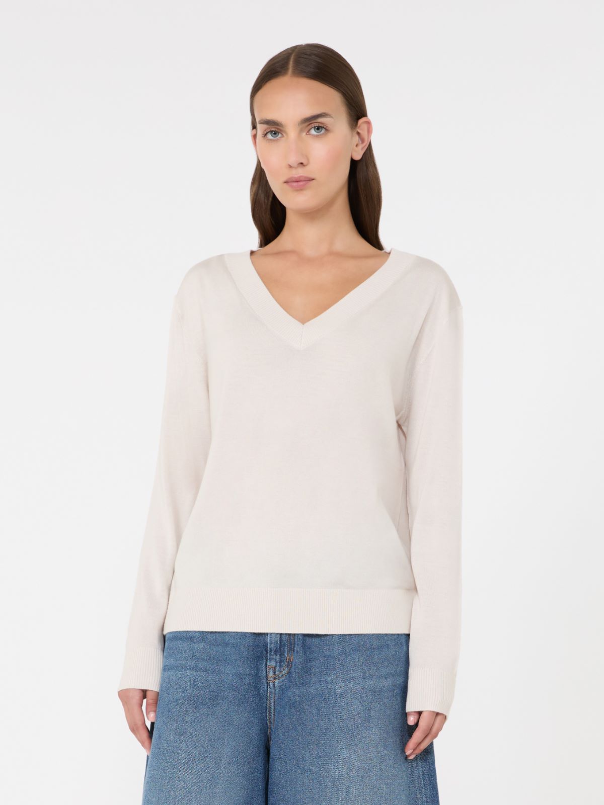 Maglia a V in lana, seta e cachemire - Weekend Max Mara - 2