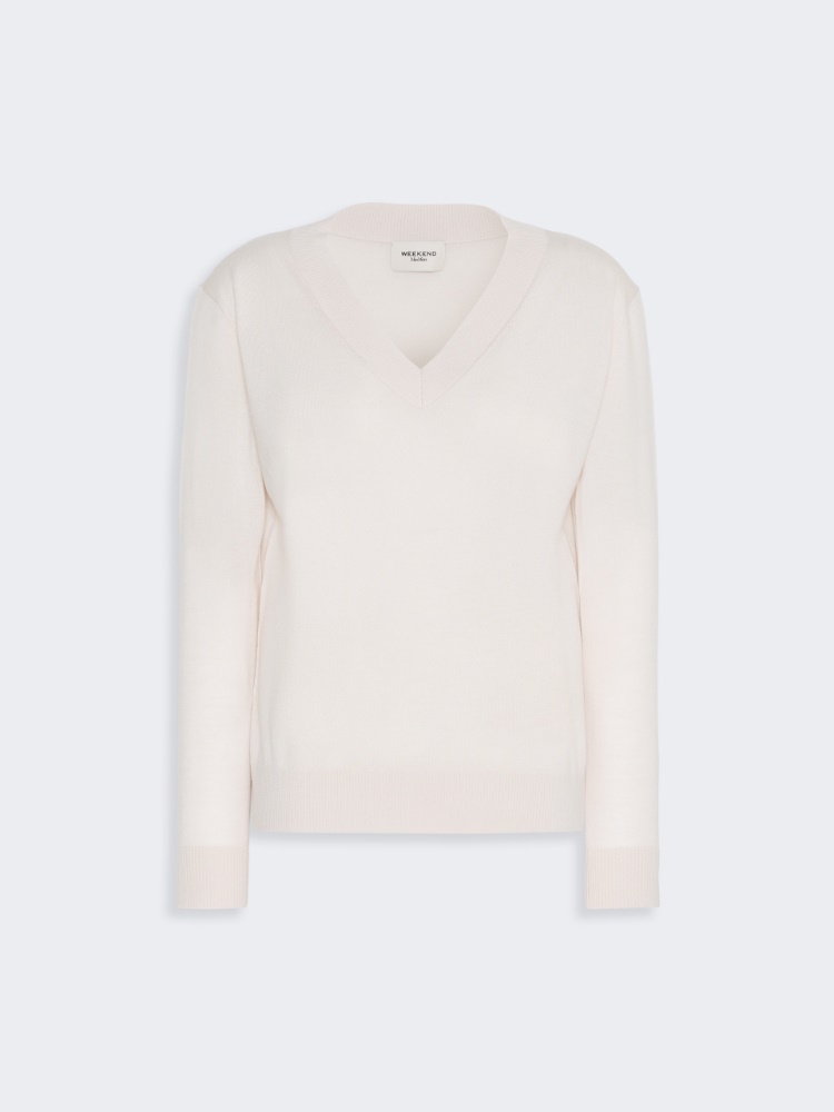 Wool, silk and cashmere V-neck sweater - Weekend Max Mara - 2